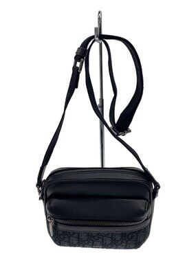 Christian Dior Shoulder Bag Leather Black All over Rider